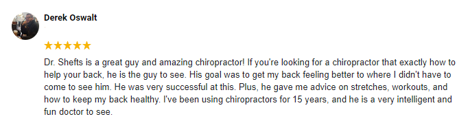 Chiropractic Austin TX Derek Testimonial